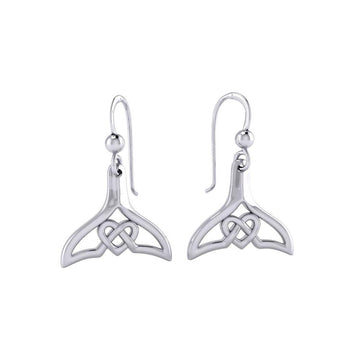 Whale Tail and Celtic Heart Silver Earrings TER2163 - Jewelry